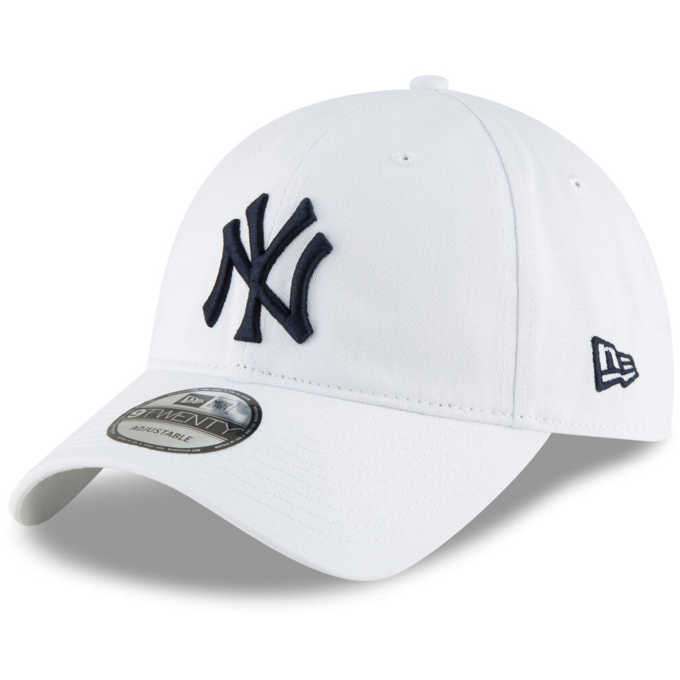 New Era MLB Core Classic 9TWENTY Adjustable Hat Cap One Size Fits All New York Yankees White