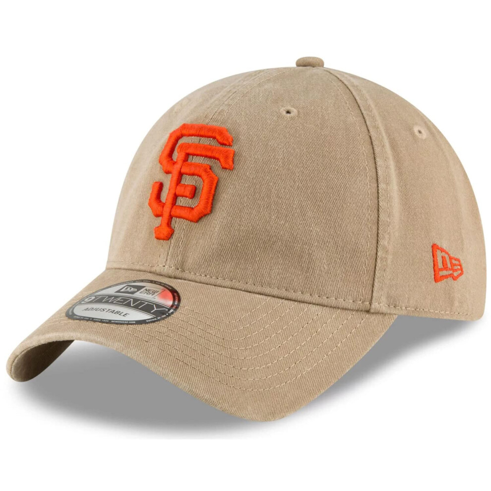 New Era MLB Khaki Core Classic 9TWENTY Adjustable Hat Cap One Size Fits All San Francisco Giants Khaki