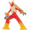 Pokémon Pokémon Blaziken Battle Feature Figur - 11 cm Blaziken med Benkickattack 2