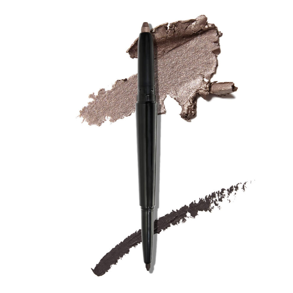 LAURA GELLER NEW YORK Swipe-n-Line Dual-Ended Eyeshadow + Eyeliner - Smoky Charcoal/Shimmery Gray - Cream Eyeshadow & Smooth Glide Eyeliner - Waterpro