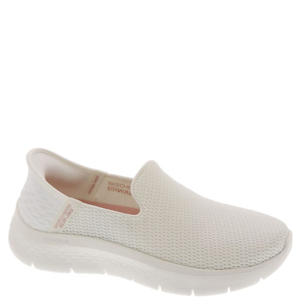 Skechers Women's Hands Free Slip-Ins Go Walk Flex-Relish Sneaker Off White 8.5 Wide