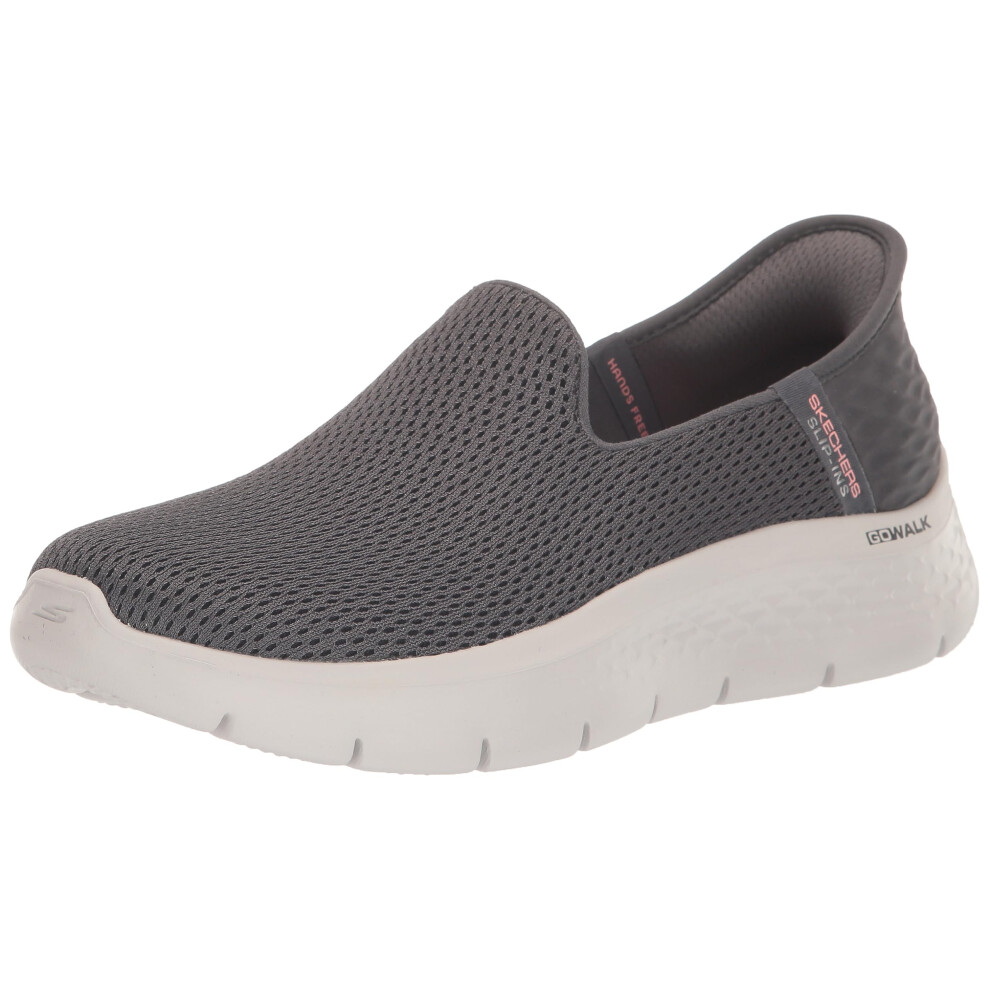 Skechers Women's Hands Free Slip-Ins Go Walk Flex-Relish Sneaker Charcoal 12 Wide