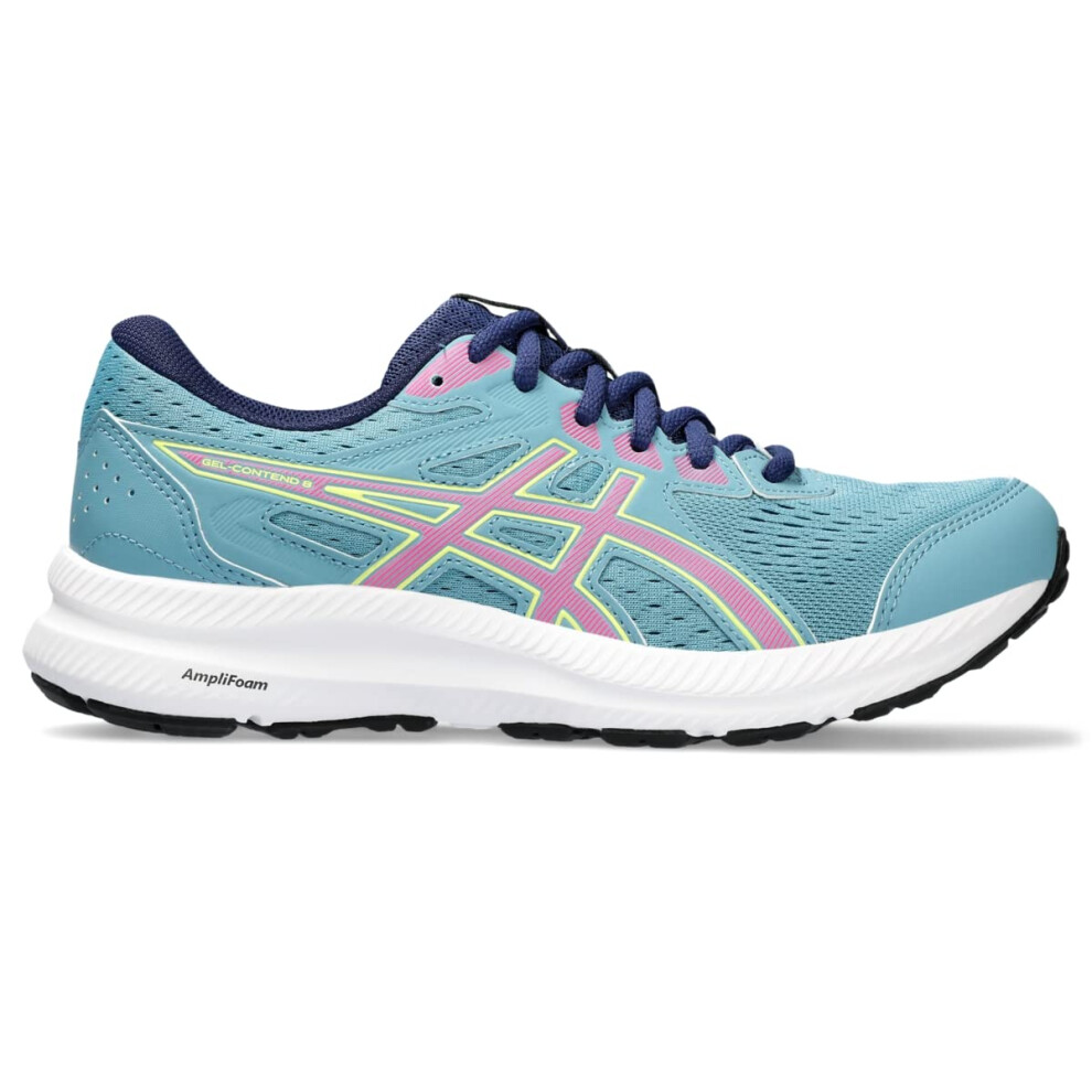 ASICS Women's Gel-Contend 8 Running Shoes 11.5 GRIS Blue/HOT Pink