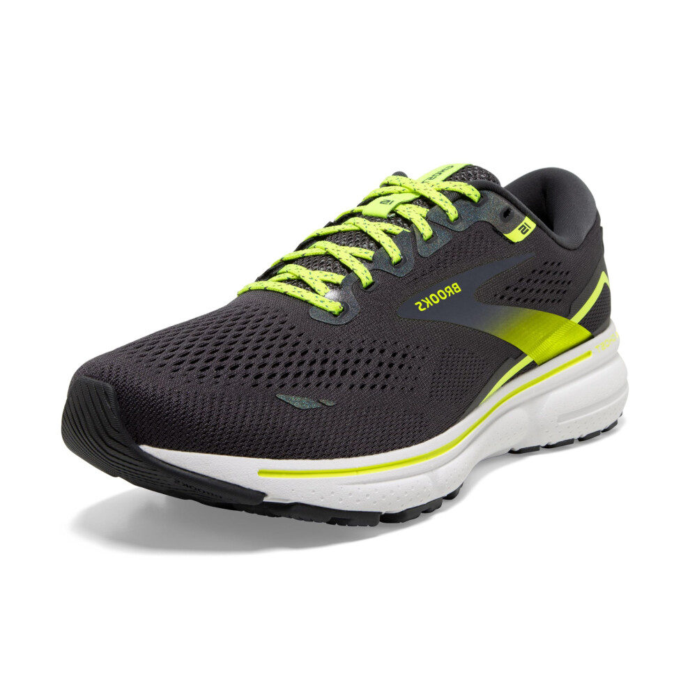 Brooks Women's Ghost 15 Neutral Running Shoe - Ebony/White/Nightlife - Limited - 11.5 Medium