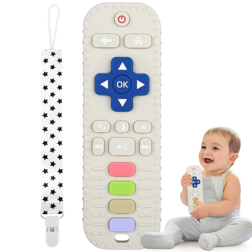 Silicone Teething Toys For Infant Toddlers Remote Control Shape Teethers For Babies Chew Toys Relief Soothe Babies Gums Set Bpa Free/Freez Fu Store