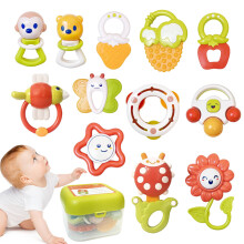 Cuterabit 12st Baby Rattles Toys Set With Storage Case Ting Toys For Babies Nyfdd julklapp fr baby spdbarn pojkar och flickor 0 1 2 3 4 5 6 7