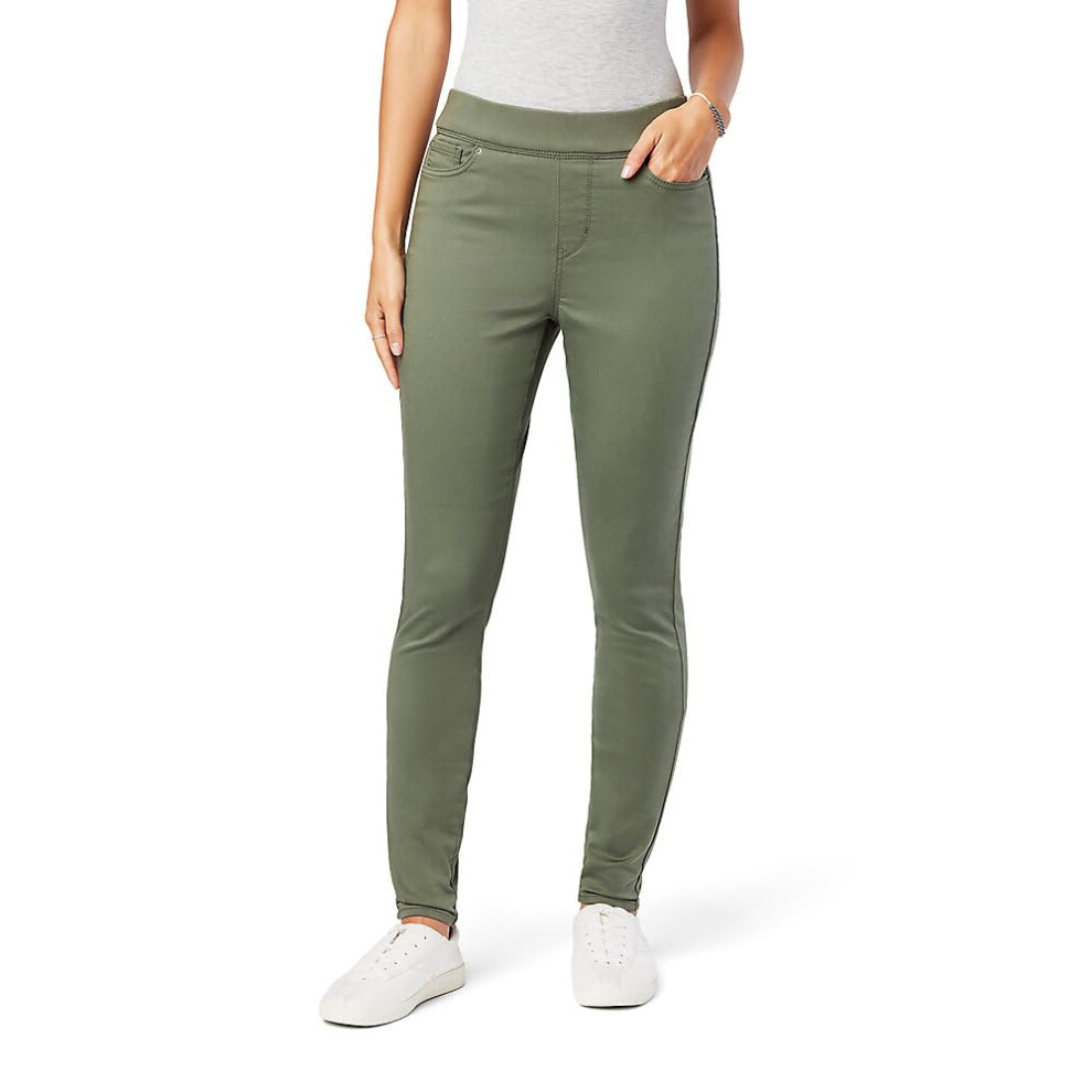 Levi Strauss Signature Gold Women's Totally Shaping Pull-on Skinny Jeans Available In Plus Size Cool Sage 12 Long