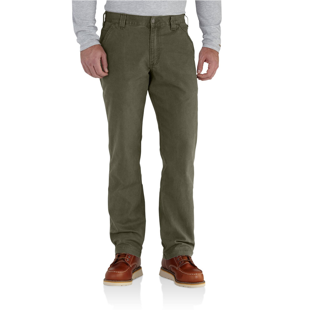 Carhartt Men's Big & Tall Rugged Flex Relaxed Fit Canvas Work Pant Moss