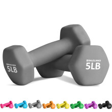 Balelinko Home Gym Equipment Workouts Strength Training Weight Loss Pilates Weights Yoga Sets Weights for Women  Men  Seniors and Youth  5LB Gray  Pai