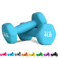 Balelinko Home Gym Equipment Workouts Strength Training Weight Loss Pilates Weights Yoga Sets Free Weights for Women Men Seniors and Youth 4LB Blue