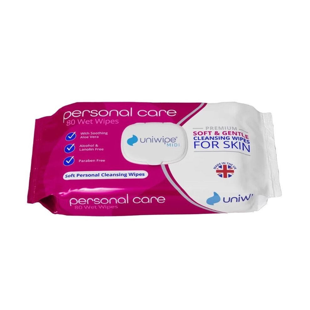 Uniwipe Personal Care Soft & Gentle Cleansing Wipes For Skin