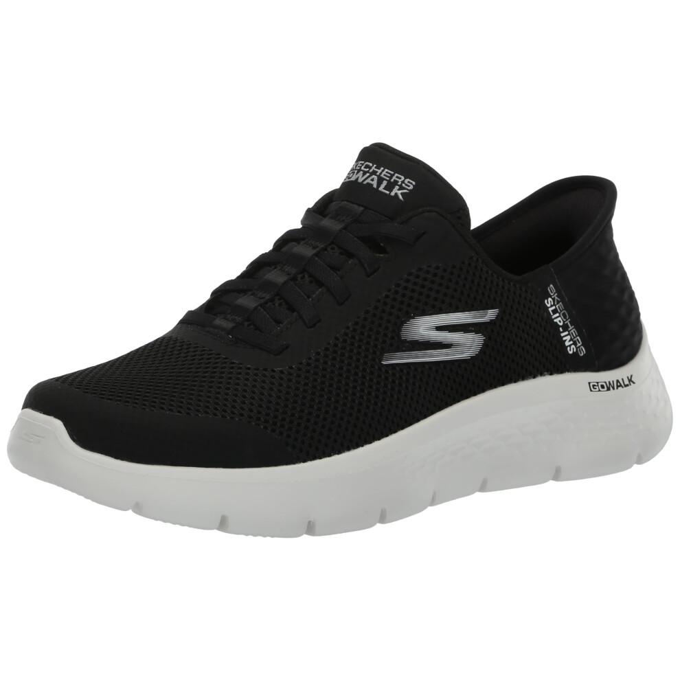 Skechers Women's Go Walk Flex Hands Free Slip-Ins-Grand Entry Sneaker Black/White 6.5 Wide