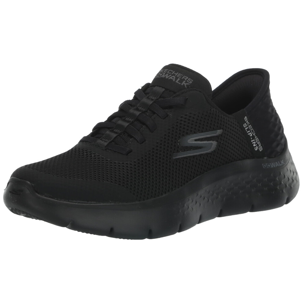 Skechers Women's Go Walk Flex Hands Free Slip-Ins-Grand Entry Sneaker Black 12 Wide