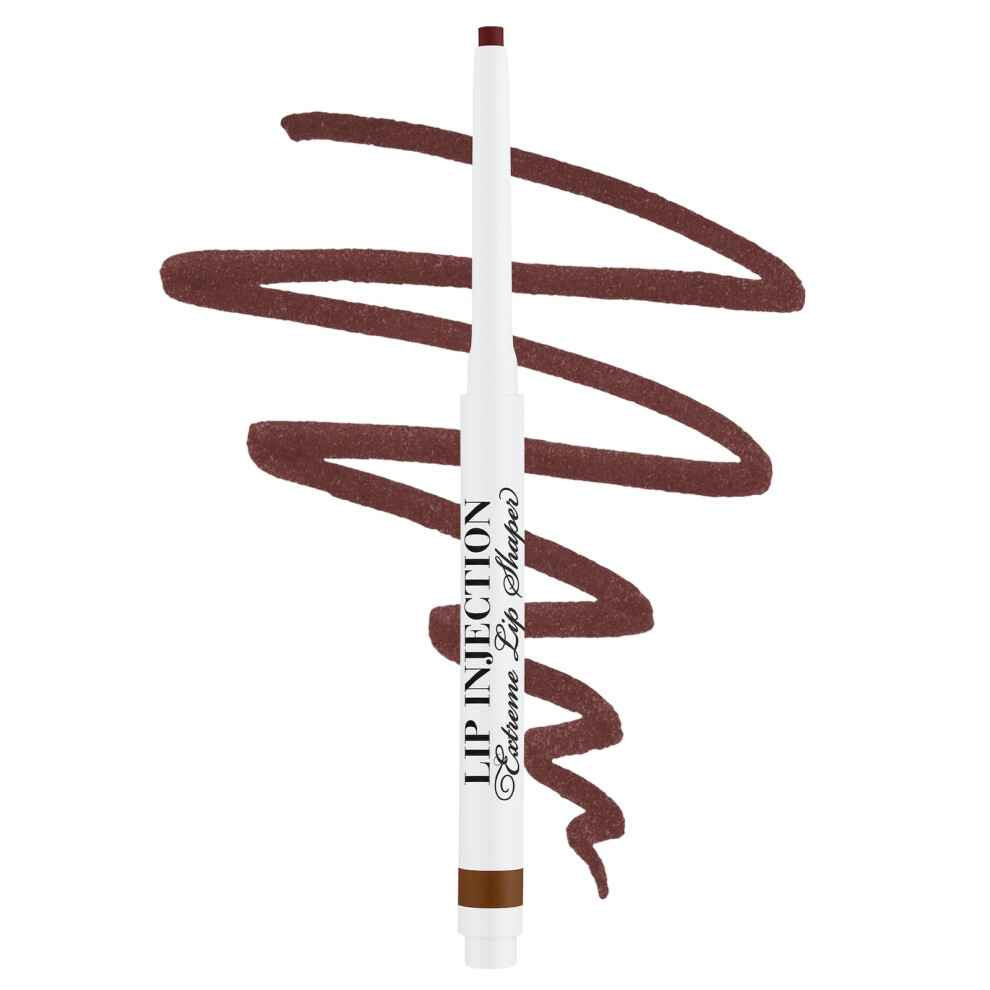 Too Faced Lip Injection Extreme Lip Shaper Plumping Lip Liner | Long Lasting + Smudge Proof  0.01 oz.  Dark Chocolate Nude