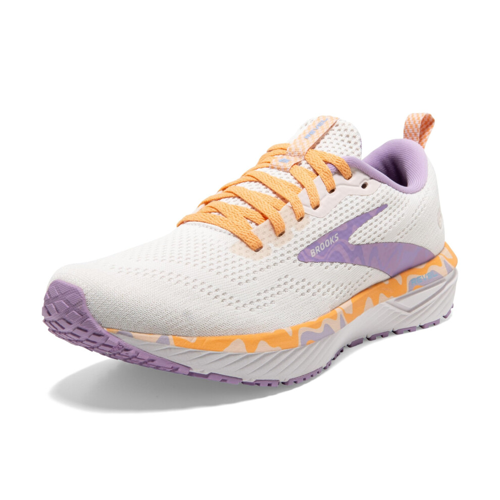 Brooks Womens Revel 6 Neutral Running Shoe - White/Vista/Lavendula - 10 Medium