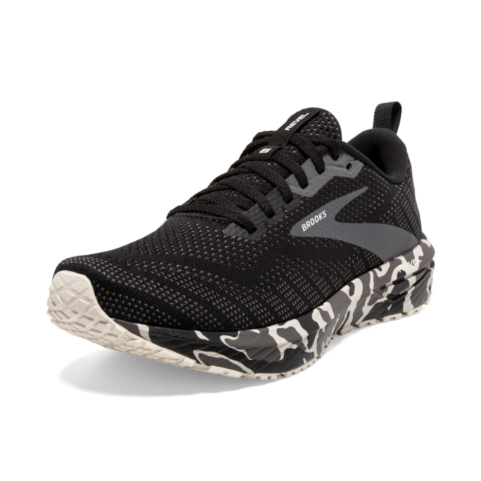 Brooks Womens Revel 6 Neutral Running Shoe - Black/Luna Rock - 6 Medium