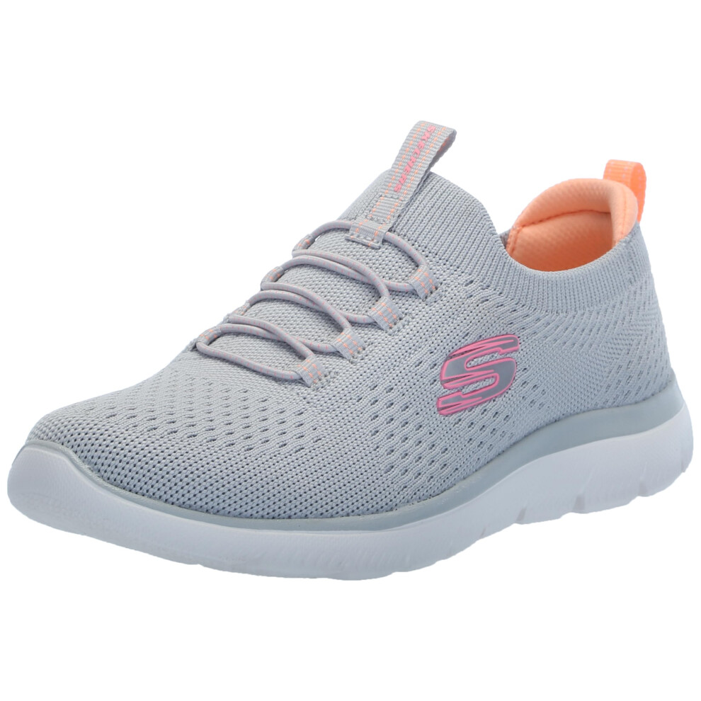 Skechers Women's Summits Sneaker Grey/Multi=gymt 10 Wide