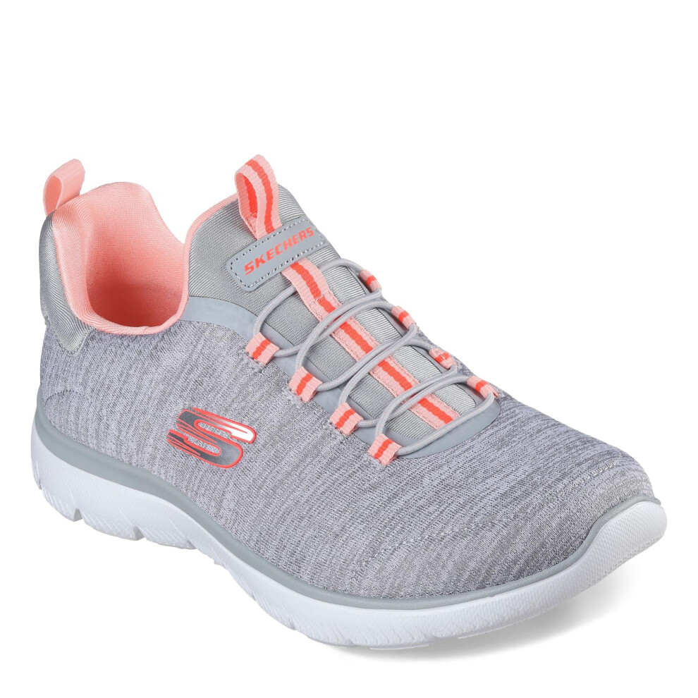 Skechers Women's Summits Sneaker Grey/Coral=gycl 8.5 Wide