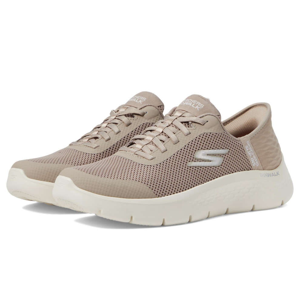 Skechers Women's Go Walk Flex Hands Free Slip-Ins-Grand Entry Sneaker Taupe 5 Wide