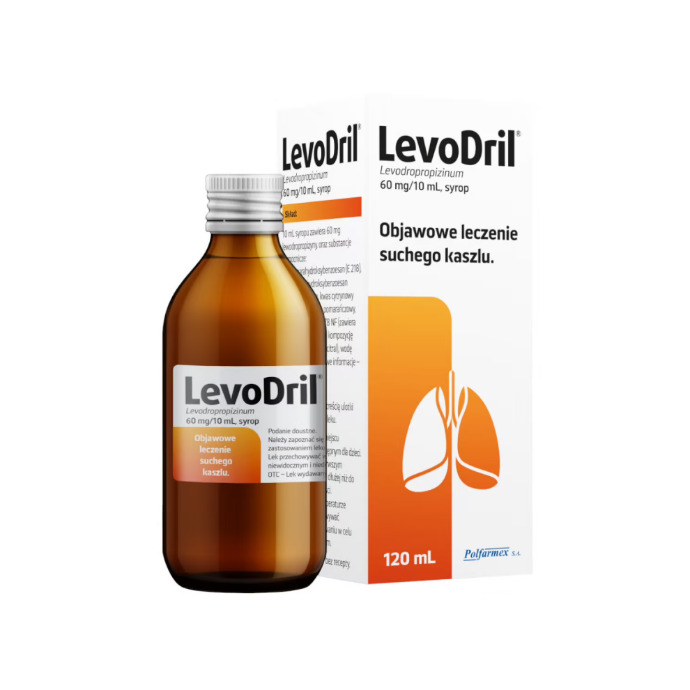 Polfarmex Levodril Syrup For Dry Cough, 120 Ml