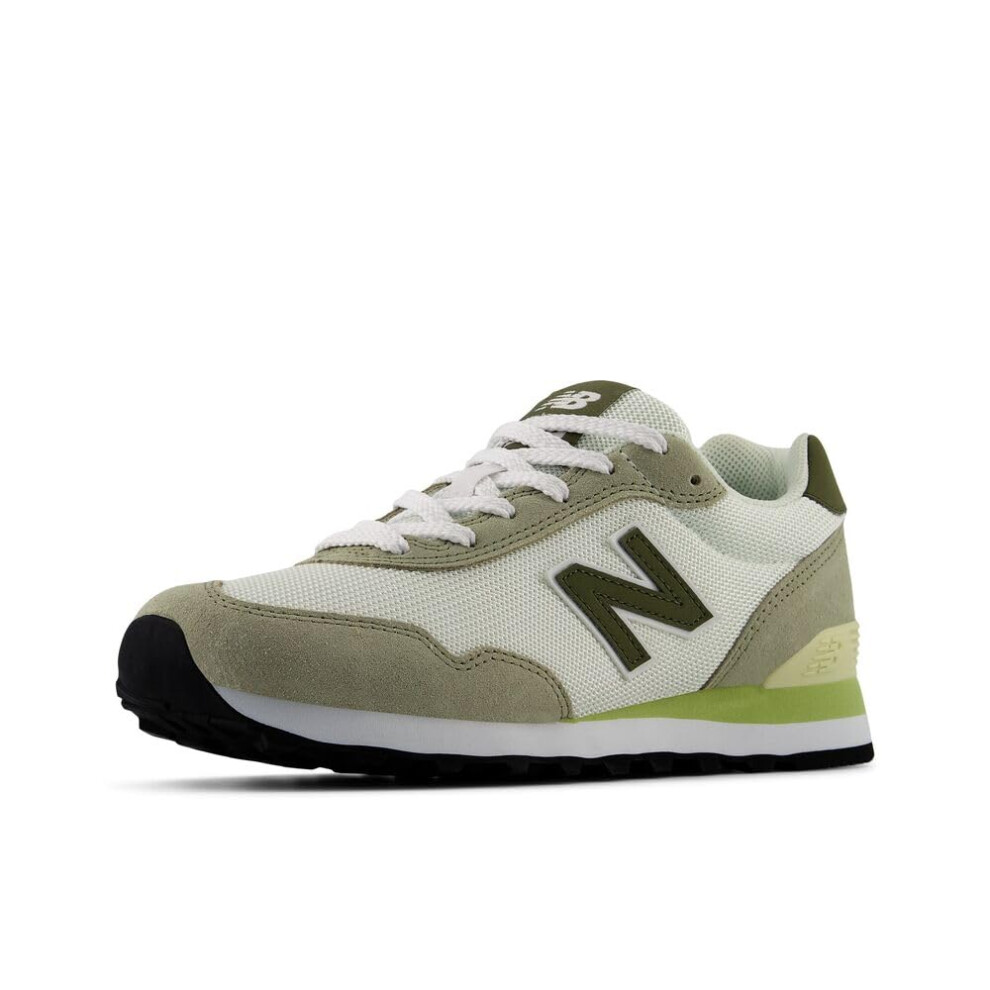 New Balance Women's 515 V3 Sneaker White/Green 5