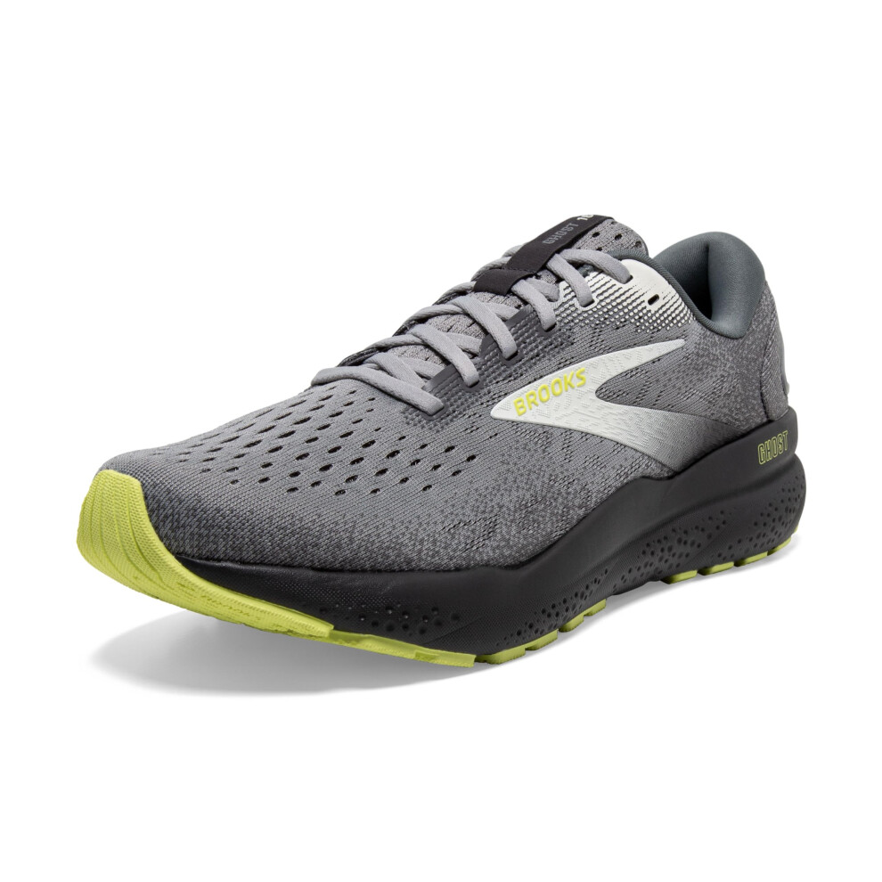 Brooks Mens Ghost 16 Neutral Running Shoe - Primer/Grey/Lime - 12.5 Narrow