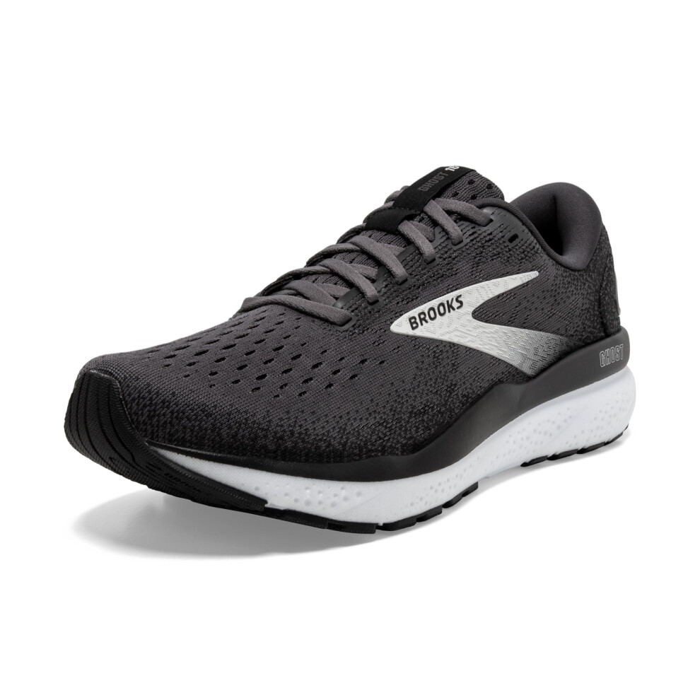 Brooks Mens Ghost 16 Neutral Running Shoe - Black/Grey/White - 7.5 Wide