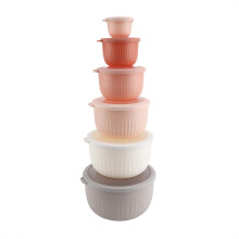 Gatiti cu boluri preparate de culoare cu capacele lat ?i profund plastic cuiburi mici set de boluri de amestecare cu capace cu 12 buca?i - boluri