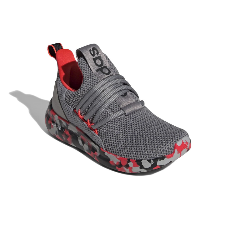 Adidas Lite Racer Adapt 7.0 Sneaker Grey/Solar Red/Grey 4 US Unisex Big Kid