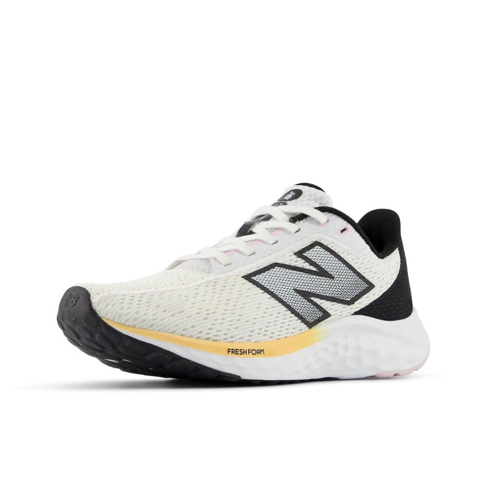 New Balance Women's Fresh Foam Arishi V4 Running Shoe White/Black/Peach Blossom 8.5