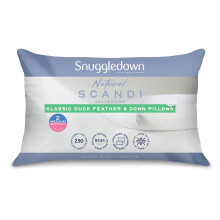 (Medium Pillow, 2 Pack) Snuggledown Scandi Duck Feather & Down Pillow UK Made