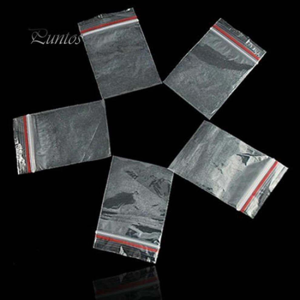 100pcs Mini Reclosable Clear Portable Storage Bags For Small Items