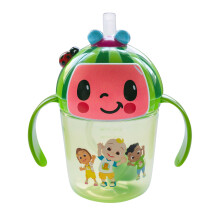The First Years Cocomelon Gewicht Straw Cup - Spill Proof Peuter Rietjesbeker met Flip Top Deksel