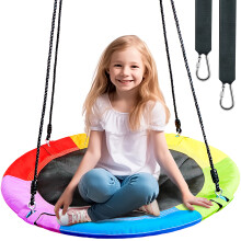 TURFEE Altalena per Bambini con Piattino da 40"" - Capacit? di Peso 900Lb Sedile da Altalena con Piattaforma in Tessuto Oxford Impermeabile 900D c