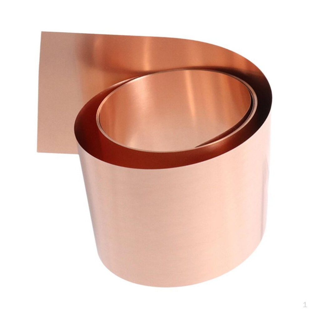 (0.1mm) Copper Sheet Pure 1meter Easy To Cut Sturdy Bendable Thin Cu Metal Foil Plate For