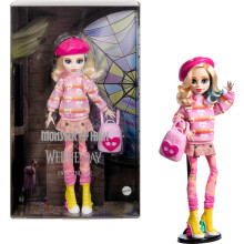 Monster High Wednesday B bika a doplnky Enid Sinclair Zberatelsk b bika v ru ovej m de s baretom a stojanom na batoh