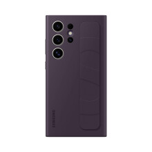 SAMSUNG Galaxy S24 Ultra Standing Grip Phone Case Protective Silicone Cover with Hand Strap Kickstand Durable Design Soft Touch US Version EF-GS