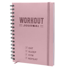 Hardcover Fitness Journal Workout Planner for Men & Women - A5 (5.7 """" X 8.3 """") Robust træningslogbog for at spore gymnastiksal
