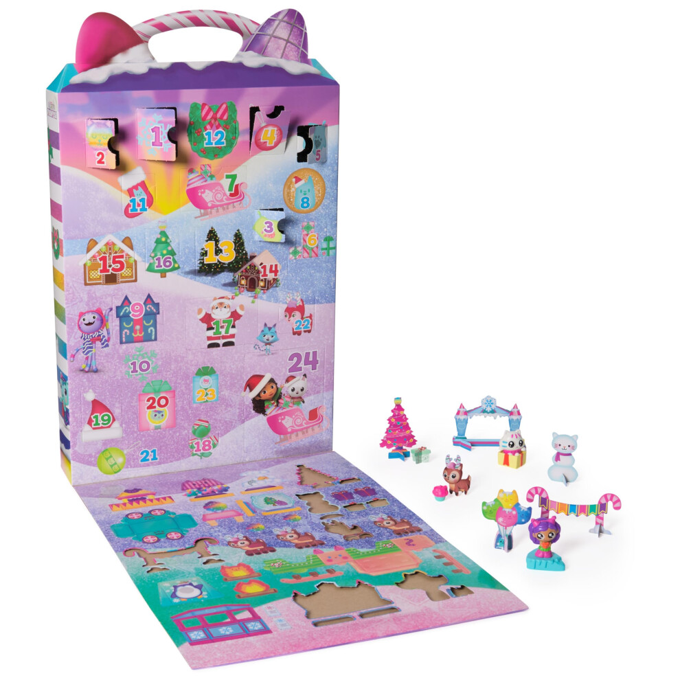 Calendario Dell'avvento Dreamworks Gabby’S Dollhouse, 24 Giocattoli A Sorpresa Con Personaggi, Adesivi E Accessori Per La Casa Delle Bambole, Giocattoli Per Bambine E Bambini Dai 3 Anni In Su-image