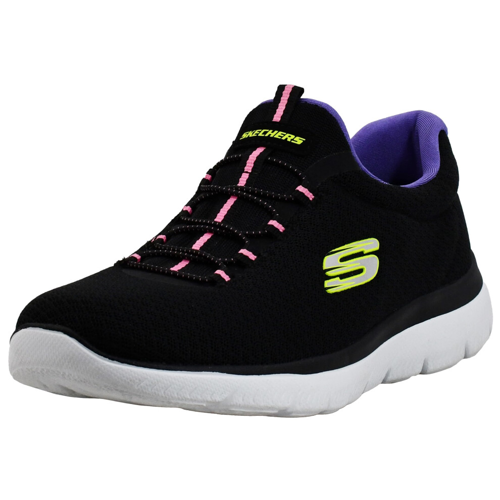 Skechers Sport Women's Summits Sneaker Black/Purple 10 M