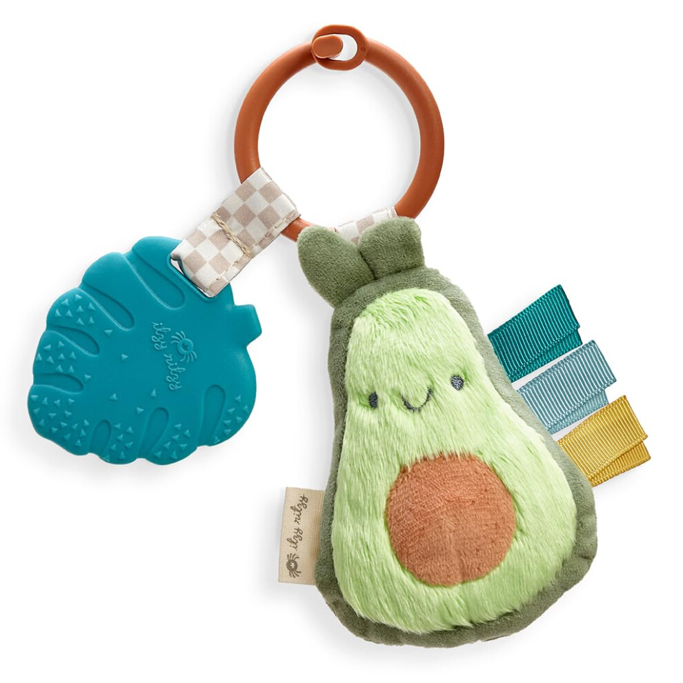 Infant Toy & Teether - Itzy Pal Baby Teething Toy Includes Lovey Crinkle Sound Textured Ribbons & Silicone Teether Toy For Newborn Avocad Itzy Ritzy