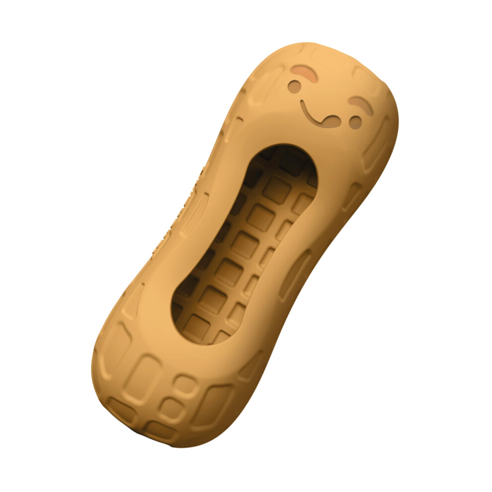 Nylabone Strong Chew Fillable Peanut Dog Treat Toy Cute Dog Toys For Aggressive Chewers Allergen-Free Peanut Butter Flavor Medium/Wolf (1 Count)