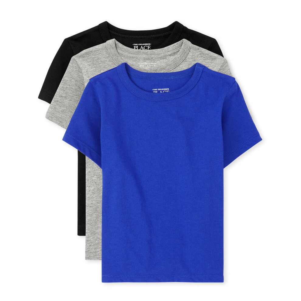 Dzieciece Miejsce Dla Dzieci I Malucha Podstawowe Koszulki Z Krtkim Rekawem Czarne/Szaro-Niebieskie 3-Pakowe-image