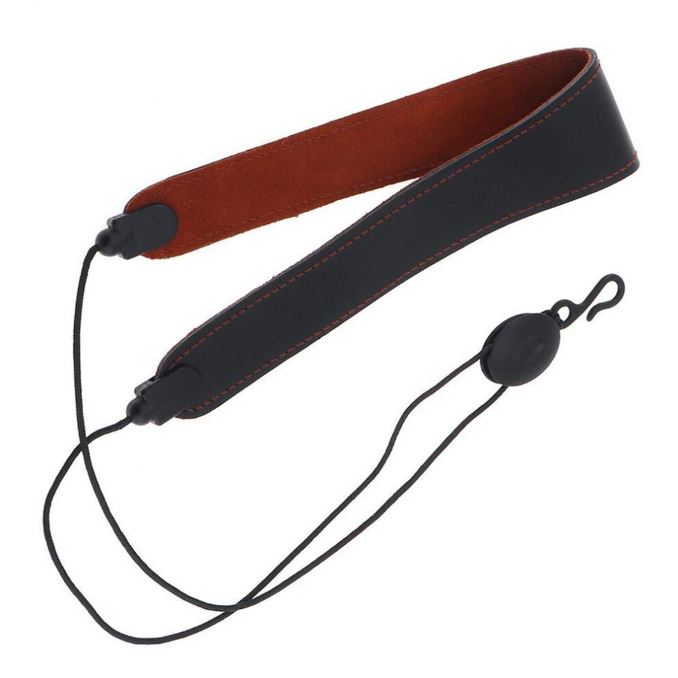Adjustable Leather Saxophone Clarinet Neck Strap Single Shoulder Strap For Saxophone Clarinet