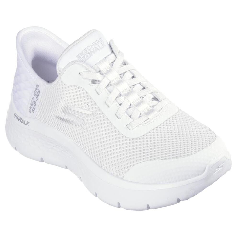 Skechers Women's Go Walk Flex Hands Free Slip-Ins-Grand Entry Sneaker White 6.5