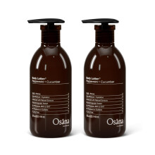 Osana Body Lotion Feuchtigkeitscreme fr trockene Haut mit Sheabutter und Kokosnussl, Pfefferminz- und Gurkenduft, 15 Unzen, Doppelpack