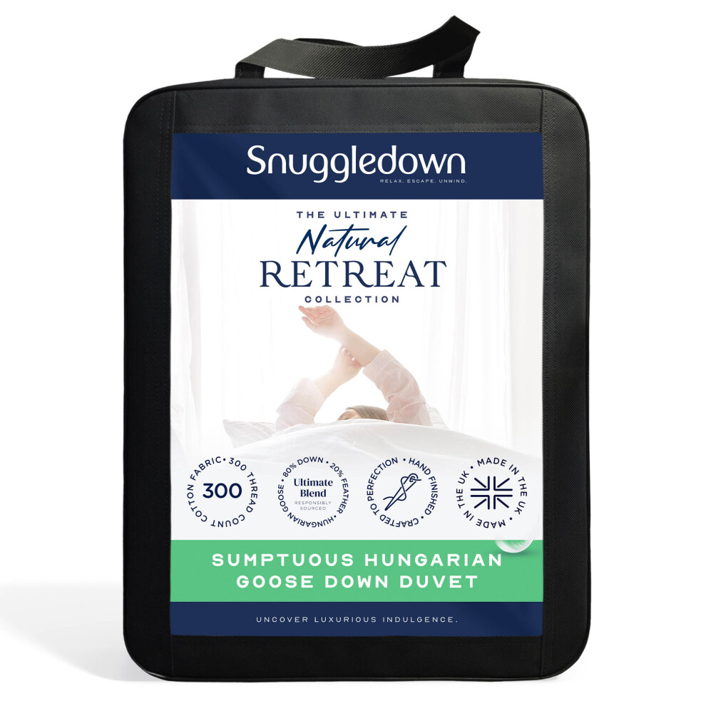 Snuggledown Retreat Hungarian Goose Down 13.5 Tog Duvet - White - King - Image 3