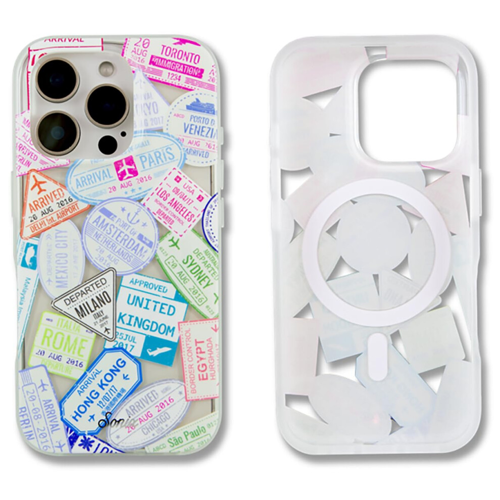 Sonix Case For Iphone 16 Pro | Compatible With Magsafe | 10Ft Drop Tested | Passport Stamps 810131277819