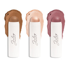 Julep Skip the Brush 3-i-1 Color Stick for Eyes Kinder og Lip Trio Muted Mauve Neutral Bronze Sheer Glow