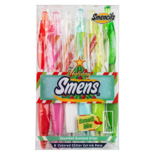 Holiday Smens - Patentierte Gourmet Duftende Glitzer-Gelstifte, Mittelspitze, 6er Pack - Lustige, süße, coole Stifte für Kinder